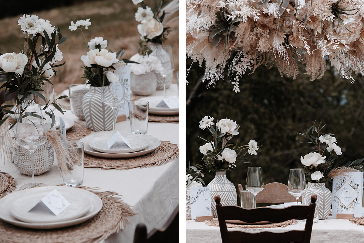 Beaucoup de belles variantes pour votre chemin de table!  Wedding table  settings centerpieces, Wedding table settings, Wedding table